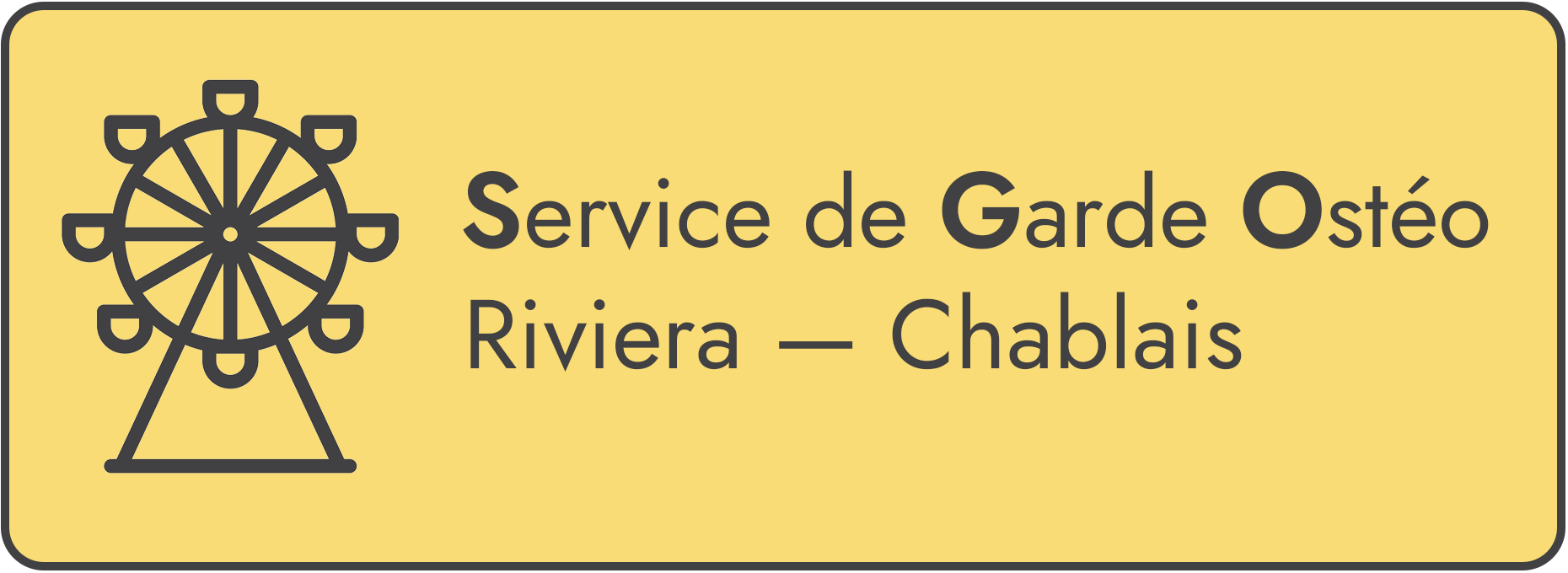 Service de Garde Ostéopathique - Riviera - Chiablese